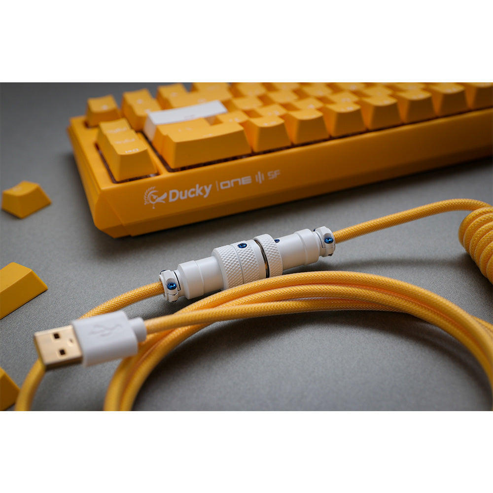 Ducky Premicord Custom Coiled USB Cable Yellow Ducky