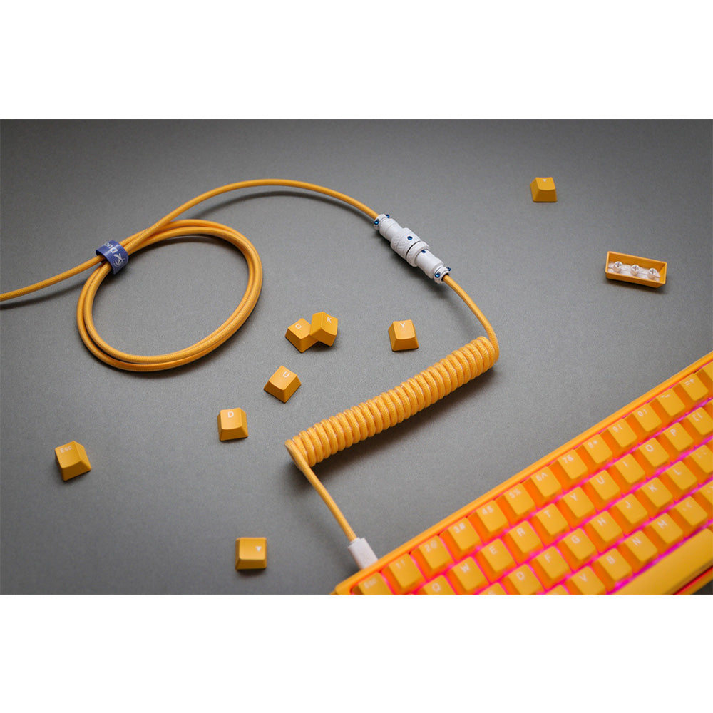 Ducky Premicord Custom Coiled USB Cable Yellow Ducky