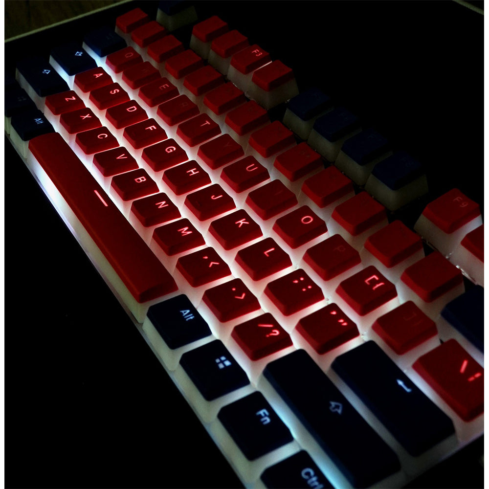 Seamless Legend Pudding Keycap Set Living Coral Alpha Keycaps