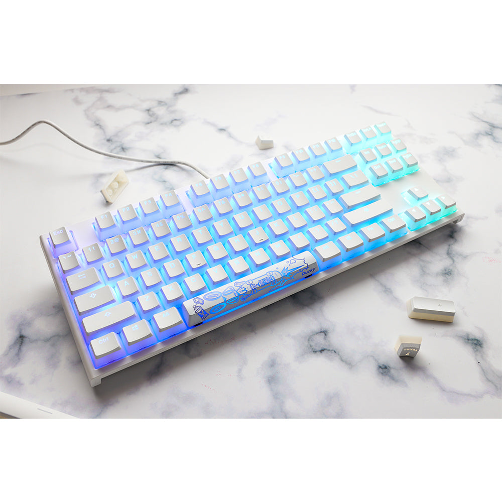 Ducky Seamless Legend Pudding Keycap Set White