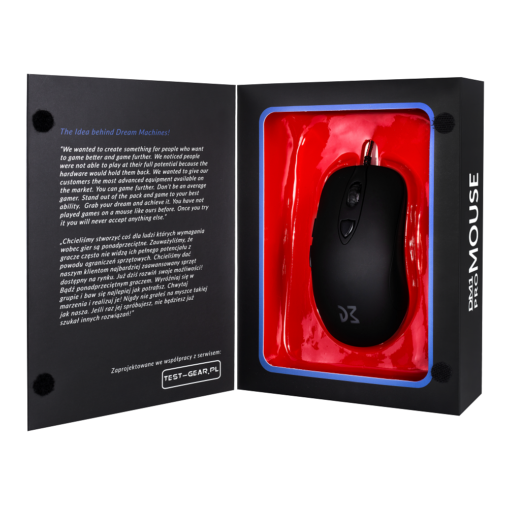 DM1 PRO OPTICAL GAMING MOUSE (PMW3310DH)