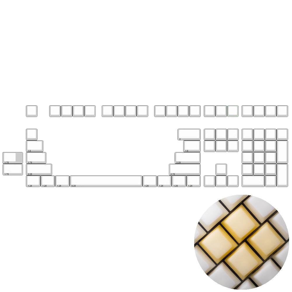 EscapeKeyboard POM Jelly Keycaps ANSI fullsize Mod Kit Butter