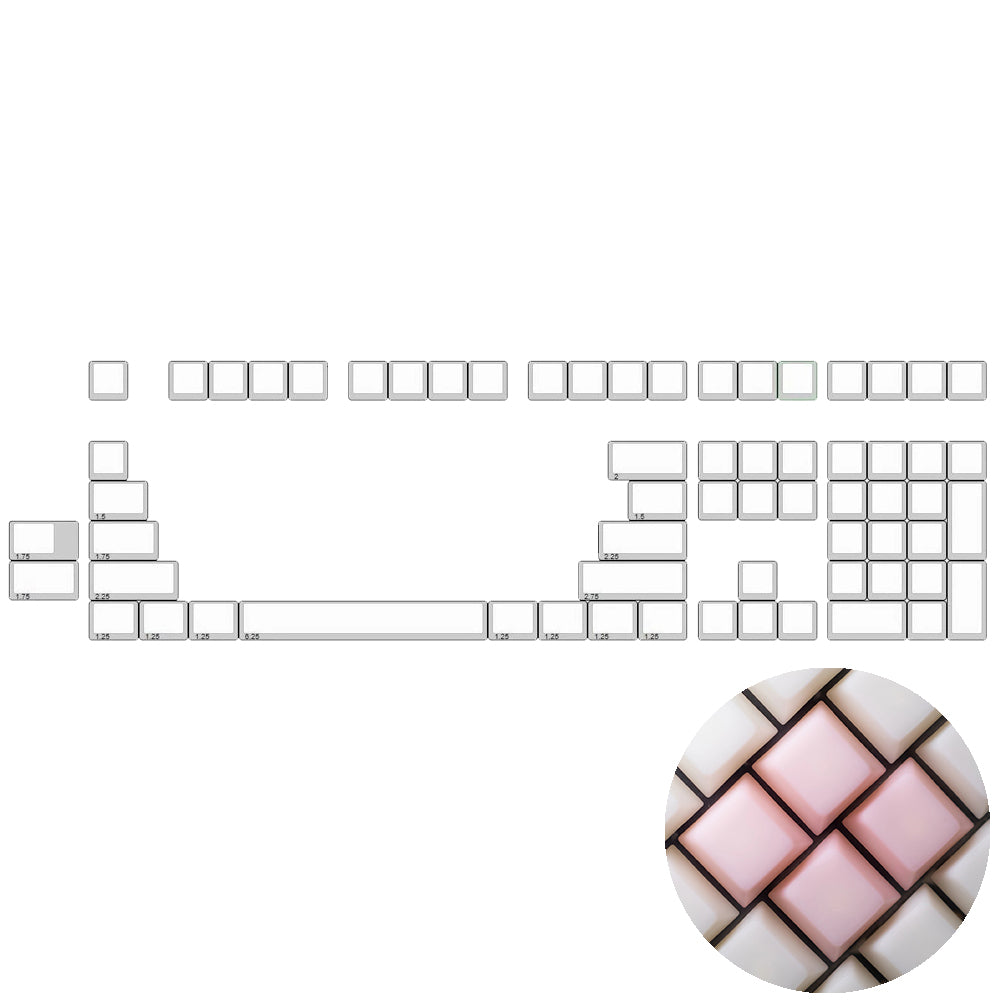 EscapeKeyboard POM Jelly Keycaps ANSI fullsize Mod Kit Strawberry