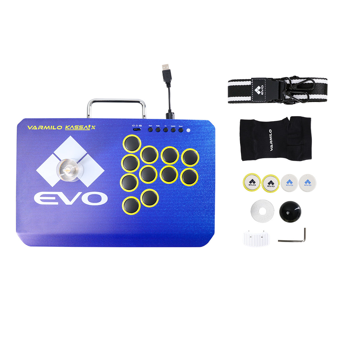 VARMILO KASSAI X Evo Blue Arcade Joystick Controller for Fighting