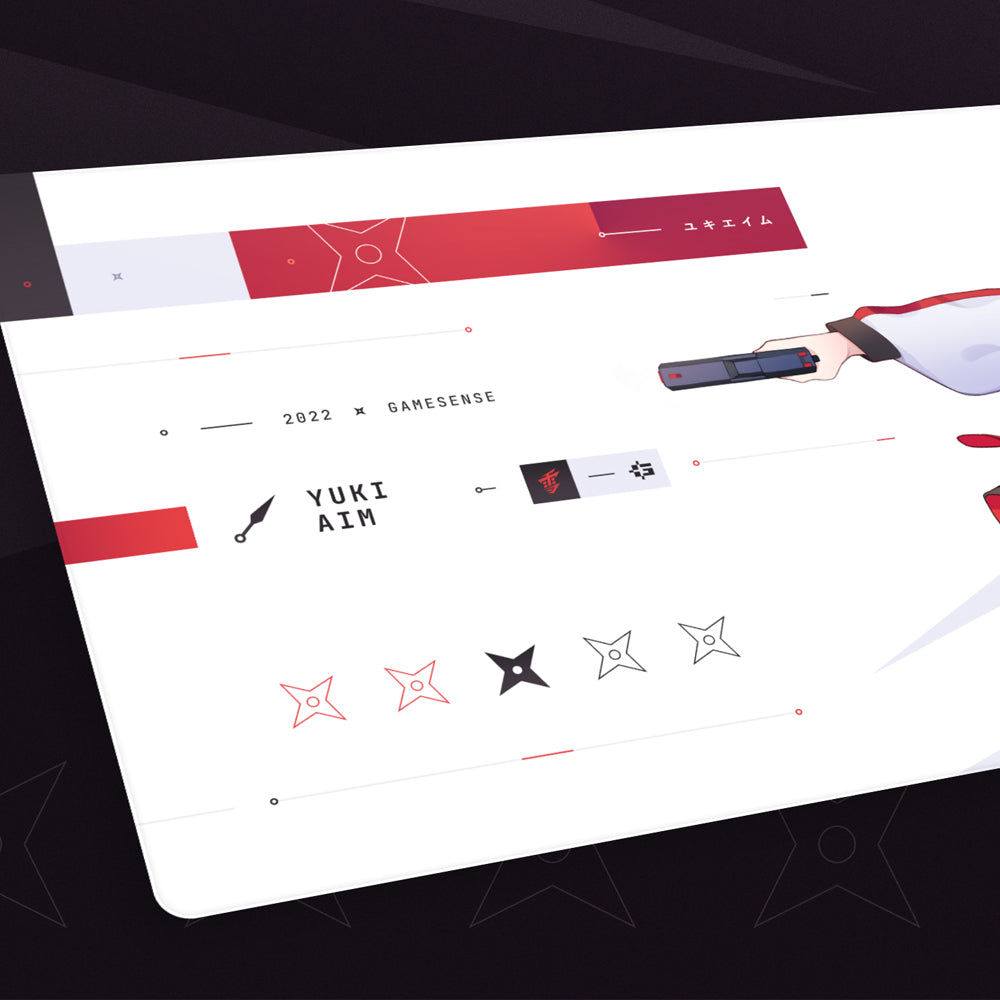 Yuki Aim × Gamesense Radar マウスパッド ホワイト Gamesense(ゲームセンス) Yuki Aim x Gamesense Radar 通販：ふもっふ