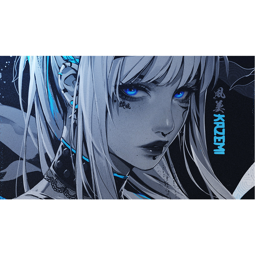 GLSSWRKS(グラスワークス) Kazemi プレミアムガラスマウスパッド Blue