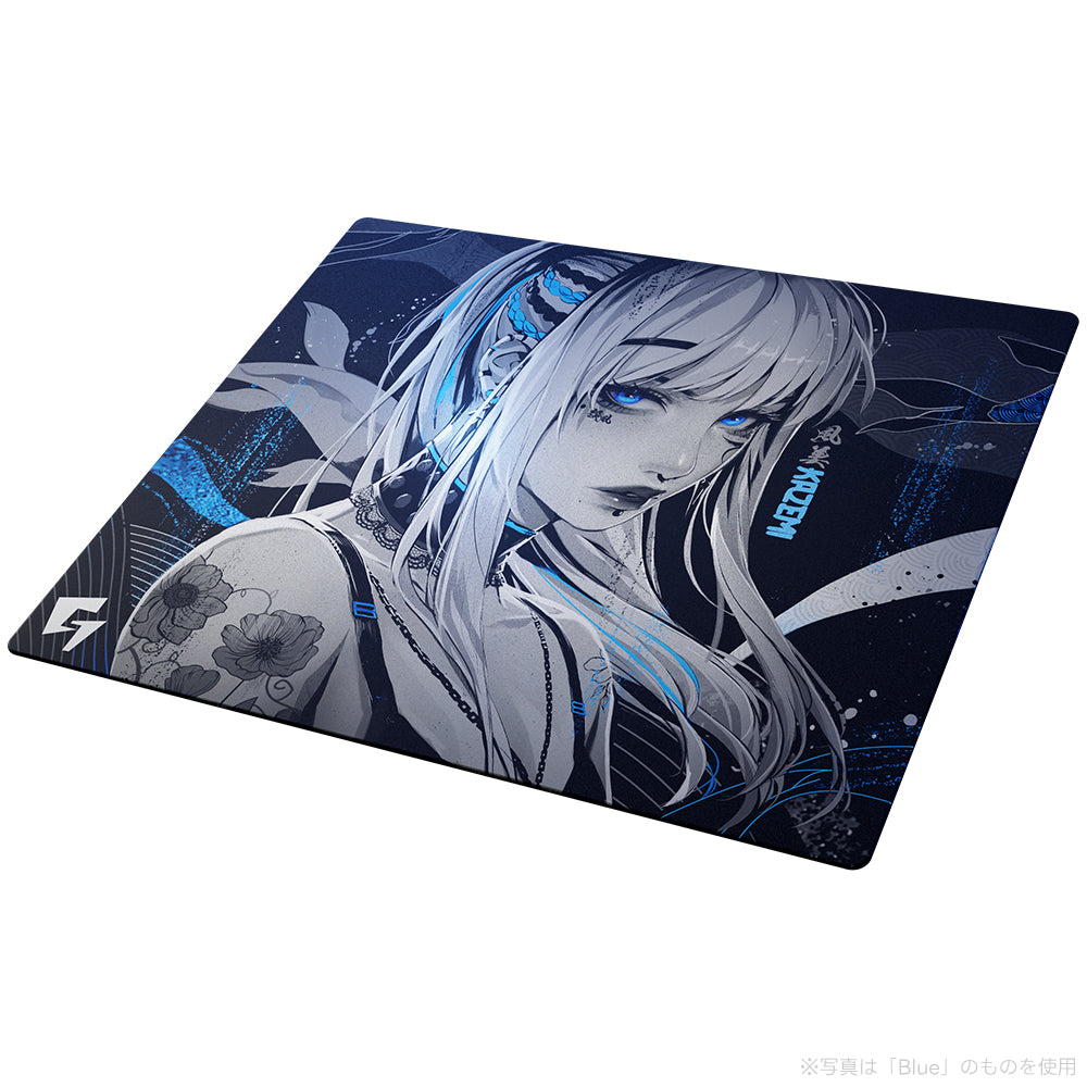 GLSSWRKS(グラスワークス) Kazemi プレミアムガラスマウスパッド Dark