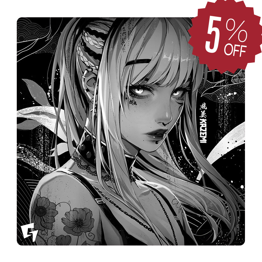 【2025年始棚卸キャンペーン】GLSSWRKS Kazemi Premium Glass Mousepad Dark 500x500mm Japan Limited Edition【他商品との同梱不可】