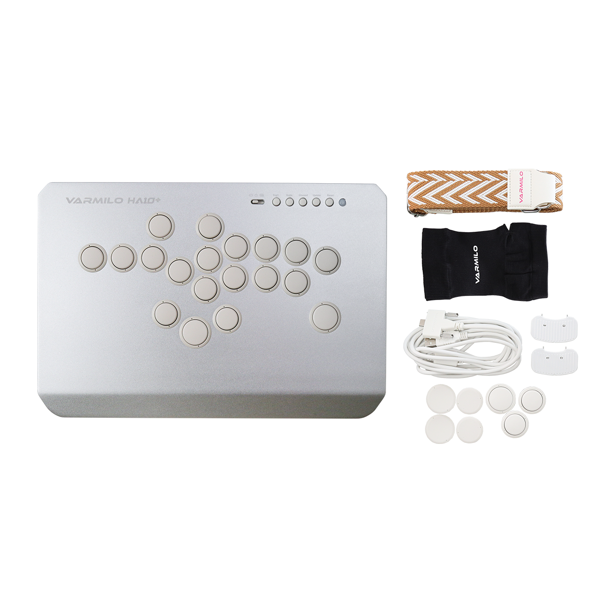 VARMILO HA10+ Lunar Silver Leverless Arcade Controller for Fighting Games