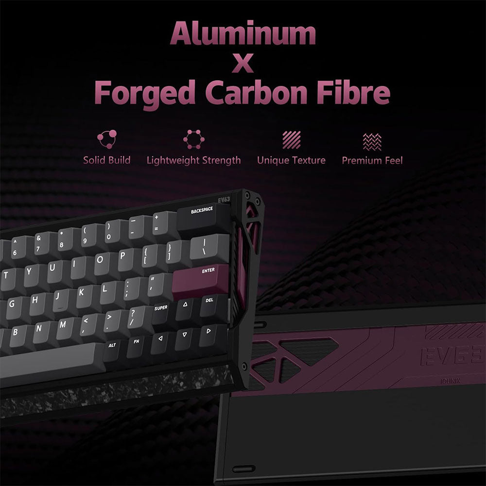 iQunix EV63 Magnetic Switch Gaming HE Keyboard Violet