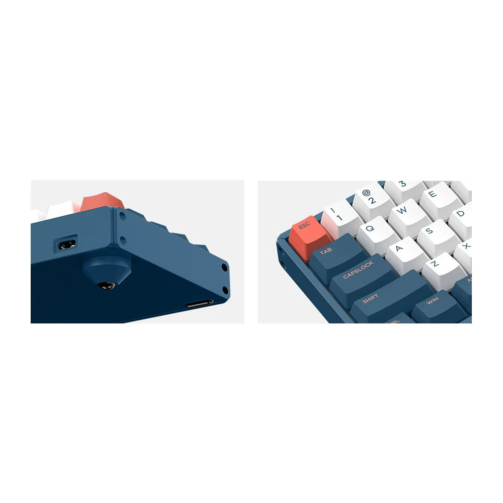 iQunix F60 60% Hot-swappable Mechanical Keyboard Coral Sea