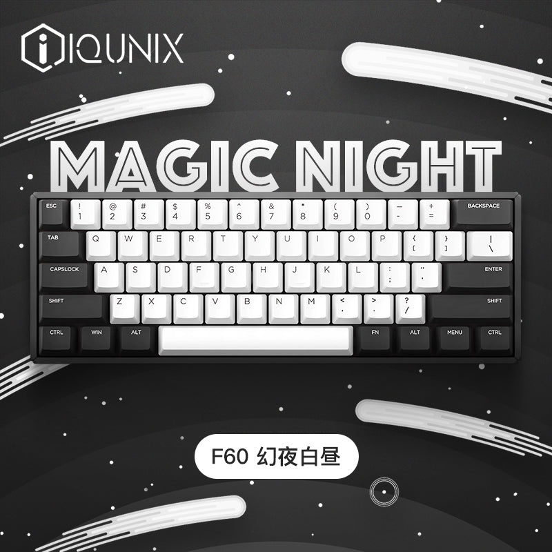 iQunix F60 60% Hot-swappable Mechanical Keyboard Magic night