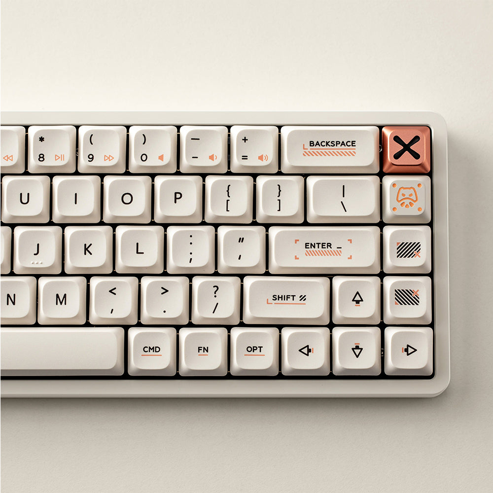 iQunix Magi65 Aluminum Low Profile Mechanical Keyboard Ochre White