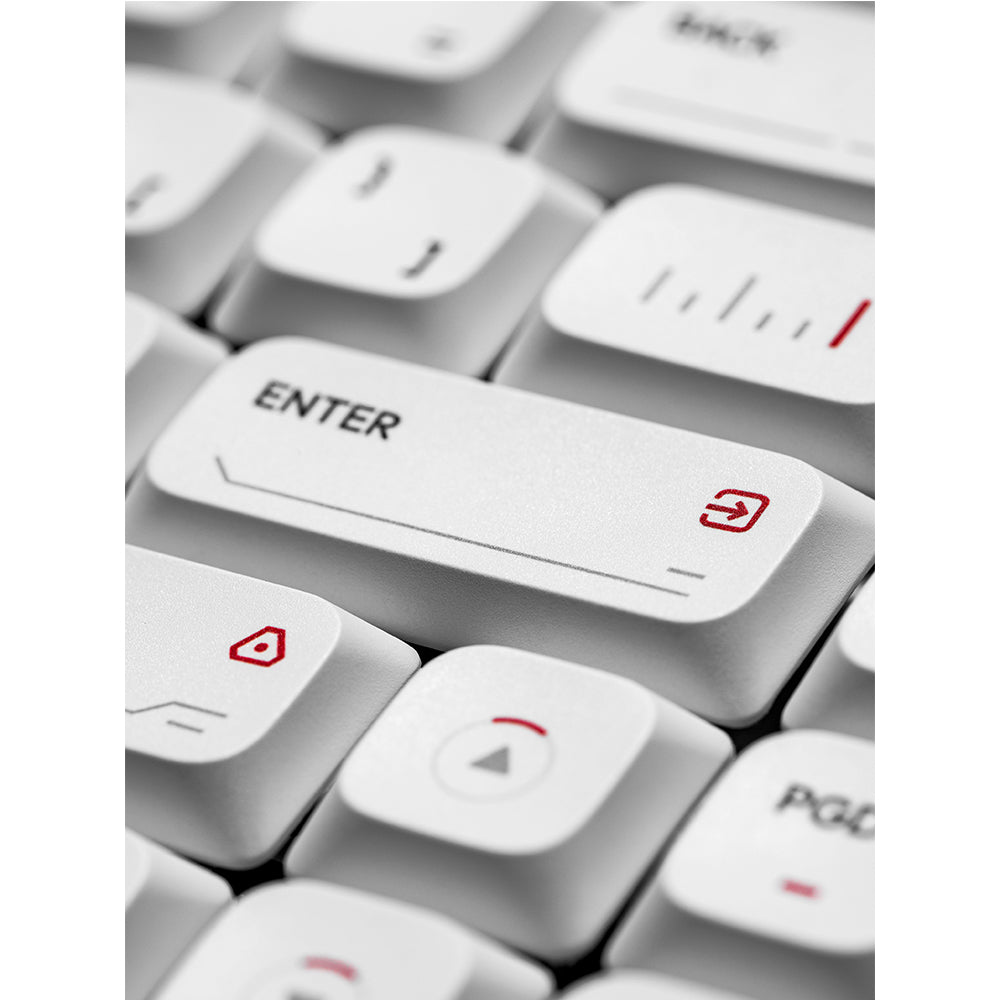 iQunix MQ80 Aluminum Low Profile Wireless Mechanical Keyboard Moonlight Silver