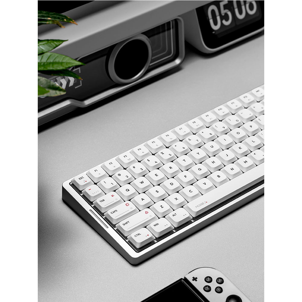 iQunix MQ80 Aluminum Low Profile Wireless Mechanical Keyboard Moonlight Silver