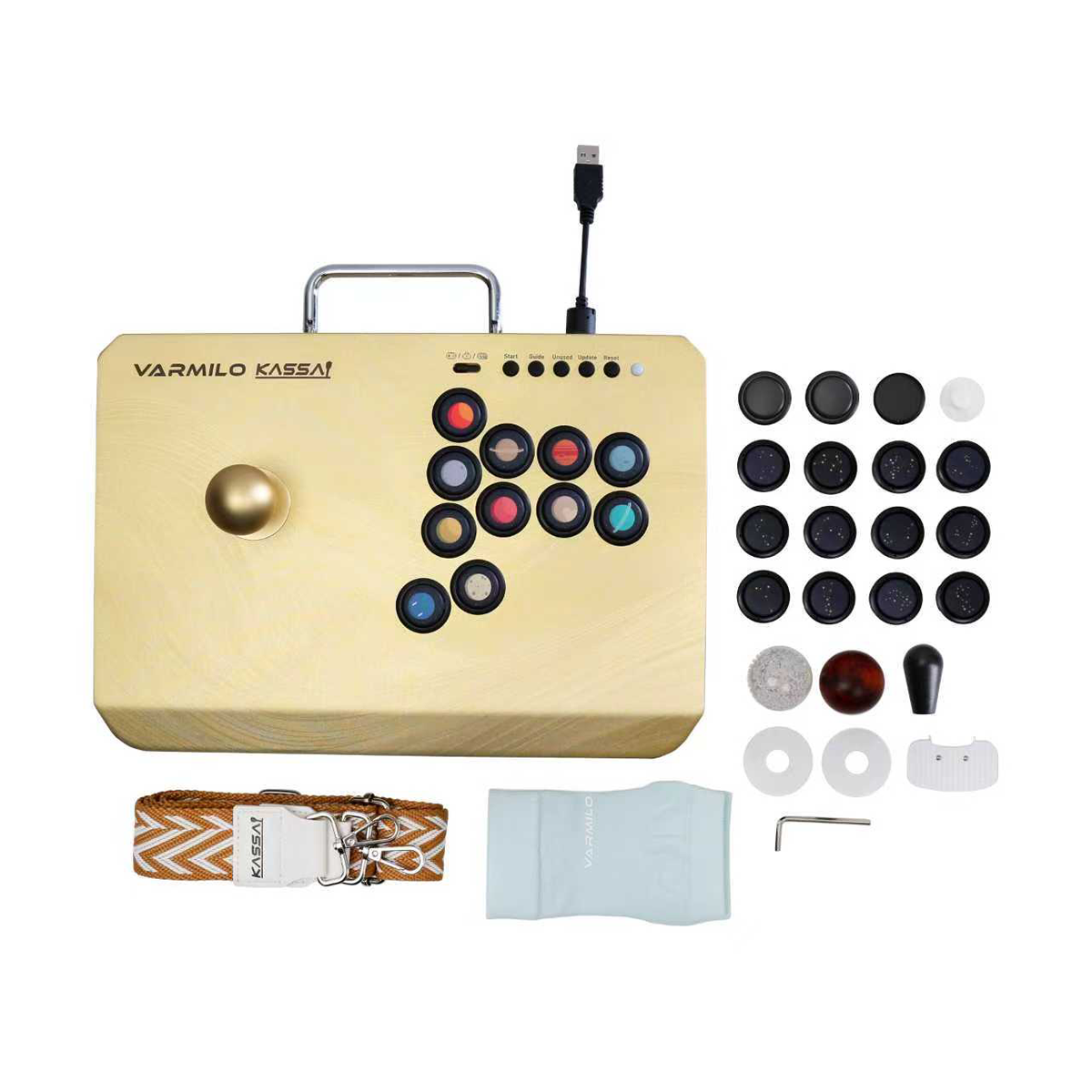 VARMILO KASSAI Gold Arcade Joystick Controller for Fighting Games