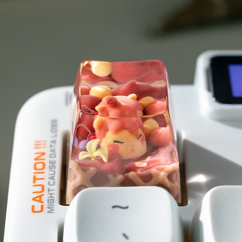 KEYMOJI Animal Ice Cream Artisan Keycap for Cherry MX Switches Chocolate