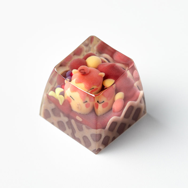 KEYMOJI Animal Ice Cream Artisan Keycap for Cherry MX Switches Chocolate
