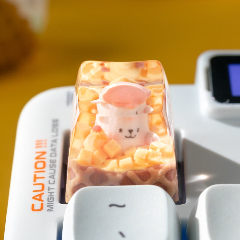 KEYMOJI Animal Ice Cream Artisan Keycap for Cherry MX Switches Mango