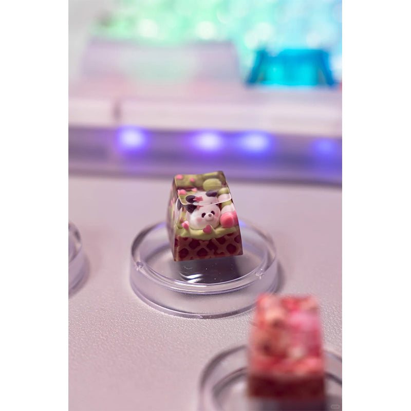 KEYMOJI(キーモジ) Animal Ice Cream アルチザンキーキャップ Matcha