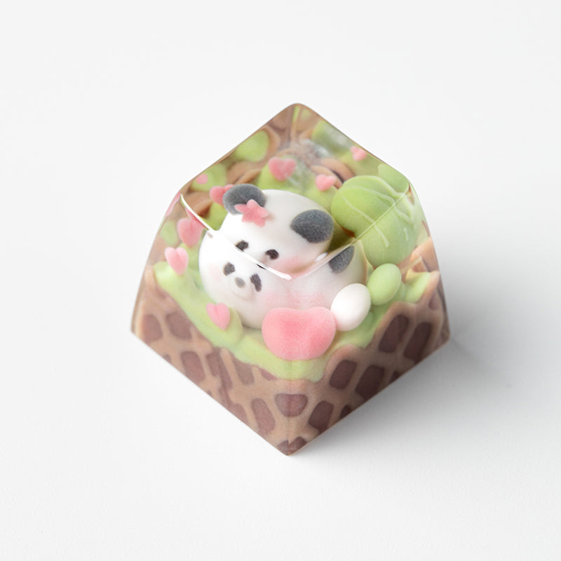 KEYMOJI(キーモジ) Animal Ice Cream アルチザンキーキャップ Matcha