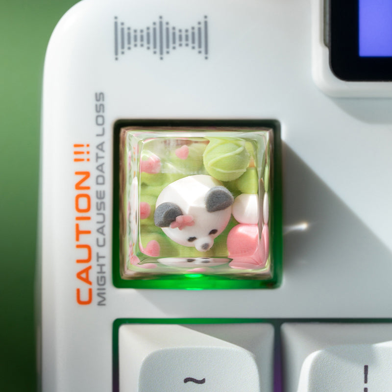 KEYMOJI Animal Ice Cream Artisan Keycap for Cherry MX Switches Matcha