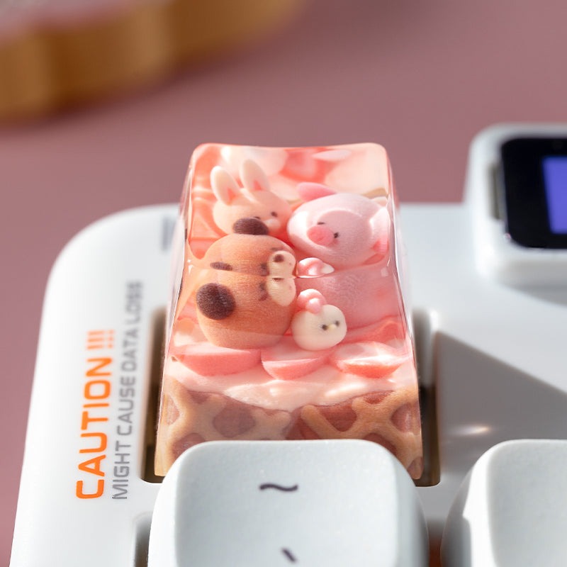 KEYMOJI(キーモジ) Animal Ice Cream アルチザンキーキャップ