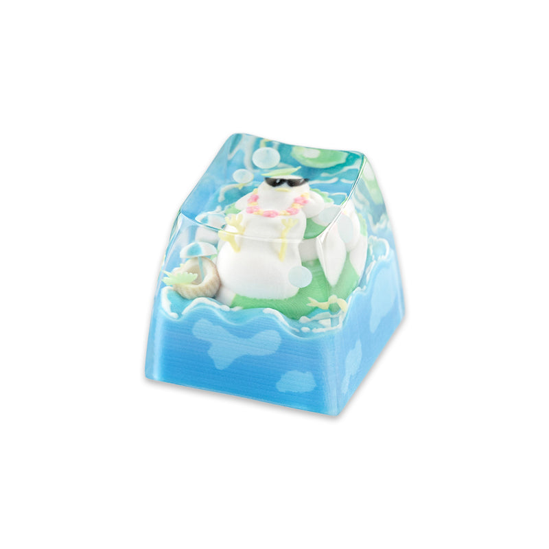 KEYMOJI Pool Party Artisan Keycap for Cherry MX Switches Cozy Duck