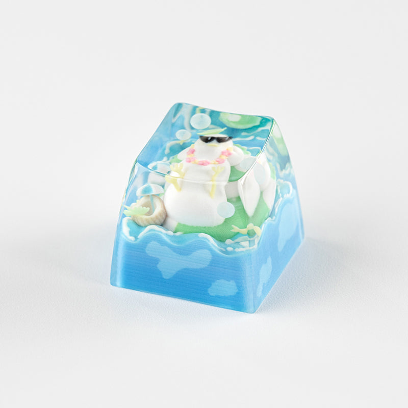 KEYMOJI Pool Party Artisan Keycap for Cherry MX Switches Cozy Duck