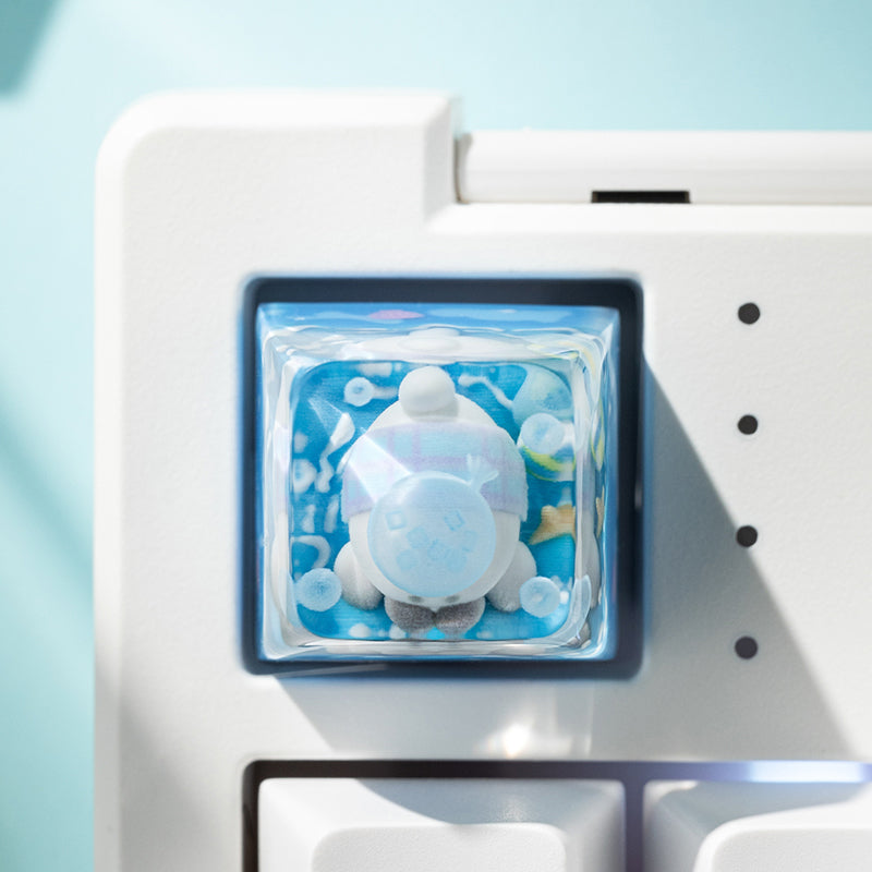 KEYMOJI Pool Party Artisan Keycap for Cherry MX Switches Boss Seal