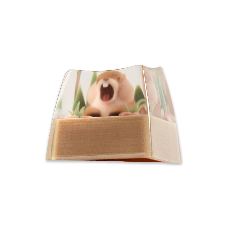 KEYMOJI Artisan Keycap for Cherry MX Switches Screaming Marmot