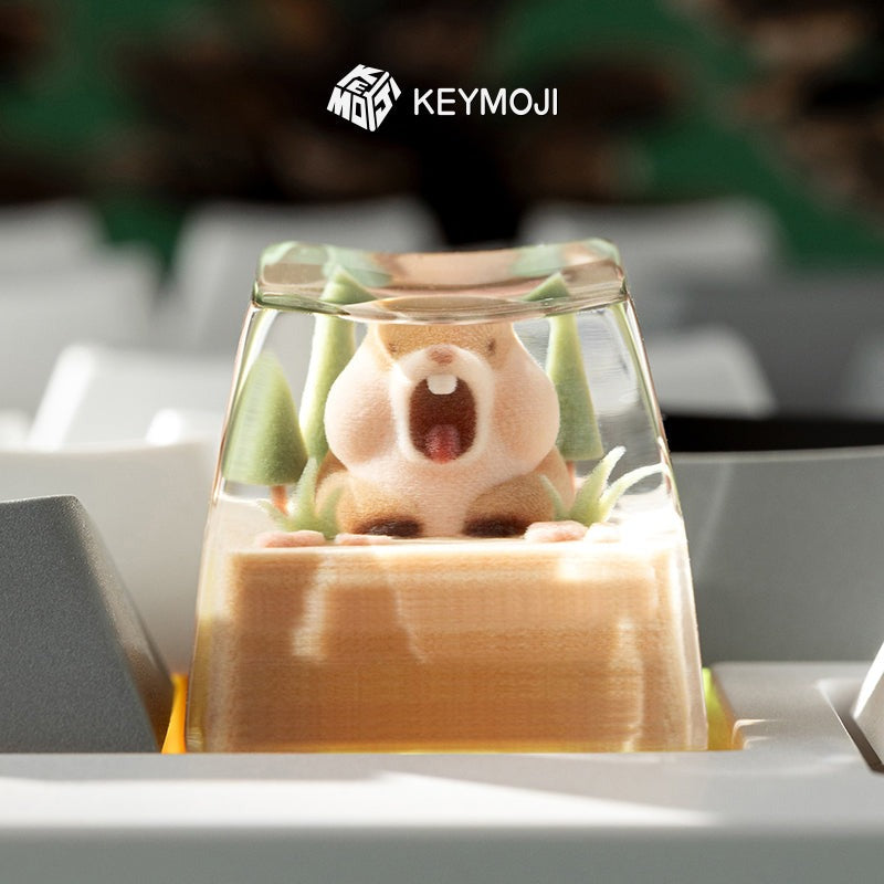 KEYMOJI Artisan Keycap for Cherry MX Switches Screaming Marmot