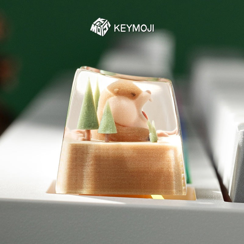 KEYMOJI Artisan Keycap for Cherry MX Switches Screaming Marmot