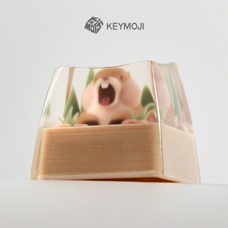 KEYMOJI Artisan Keycap for Cherry MX Switches Screaming Marmot
