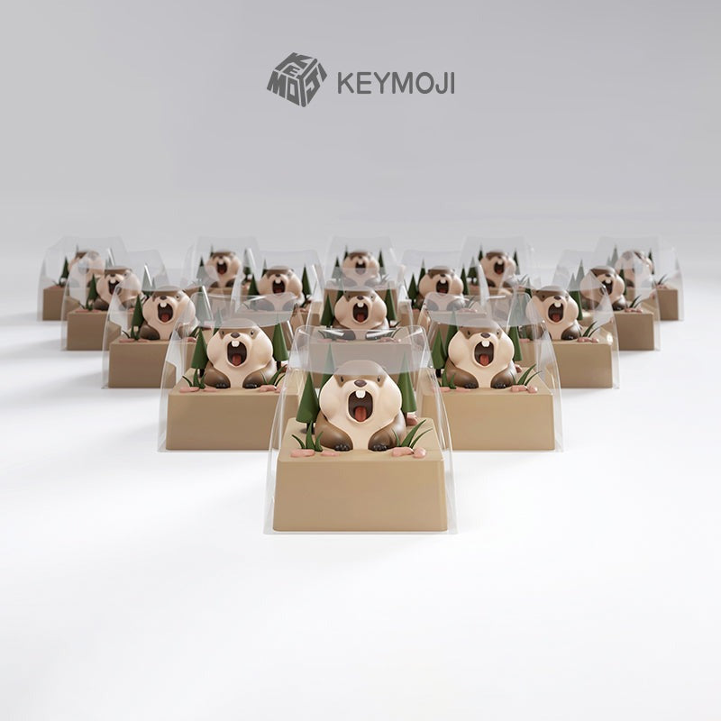 KEYMOJI Artisan Keycap for Cherry MX Switches Screaming Marmot