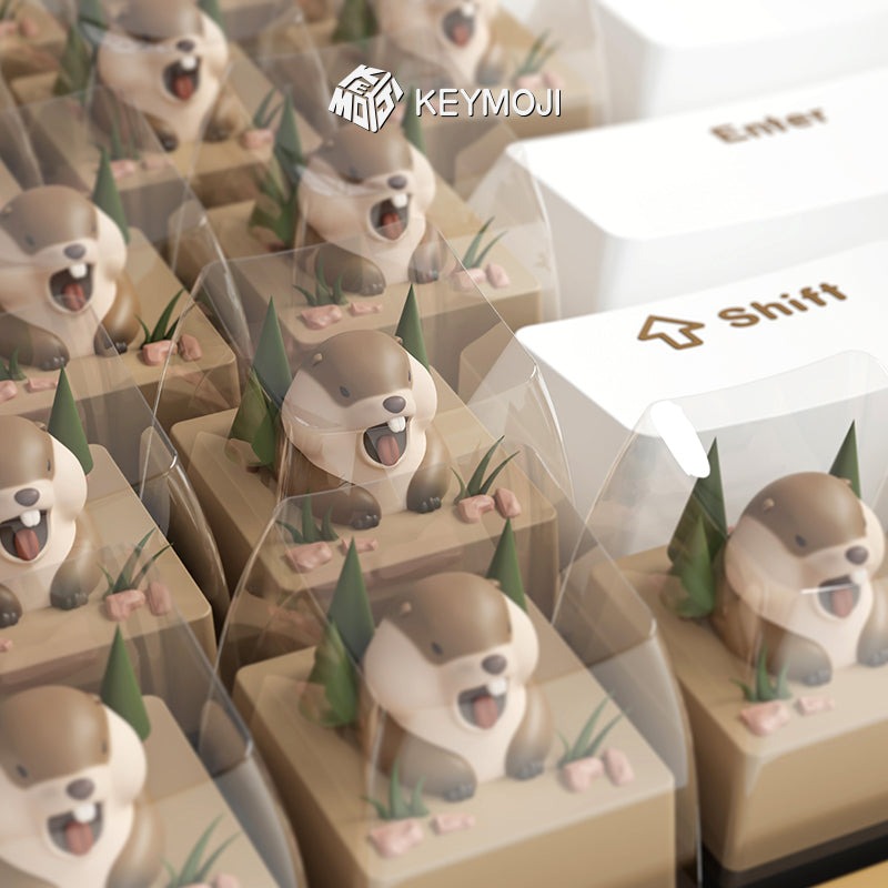 KEYMOJI Artisan Keycap for Cherry MX Switches Screaming Marmot