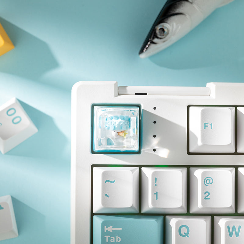 KEYMOJI Snow World Artisan Keycap for Cherry MX Switches Snowy Bunny