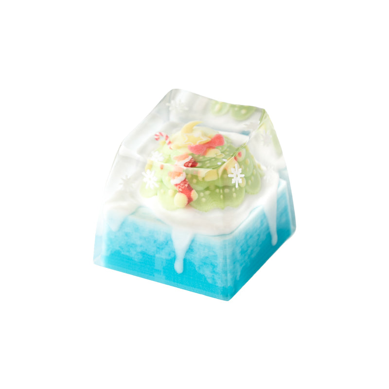 KEYMOJI Snow World Artisan Keycap for Cherry MX Switches Christmas Gift