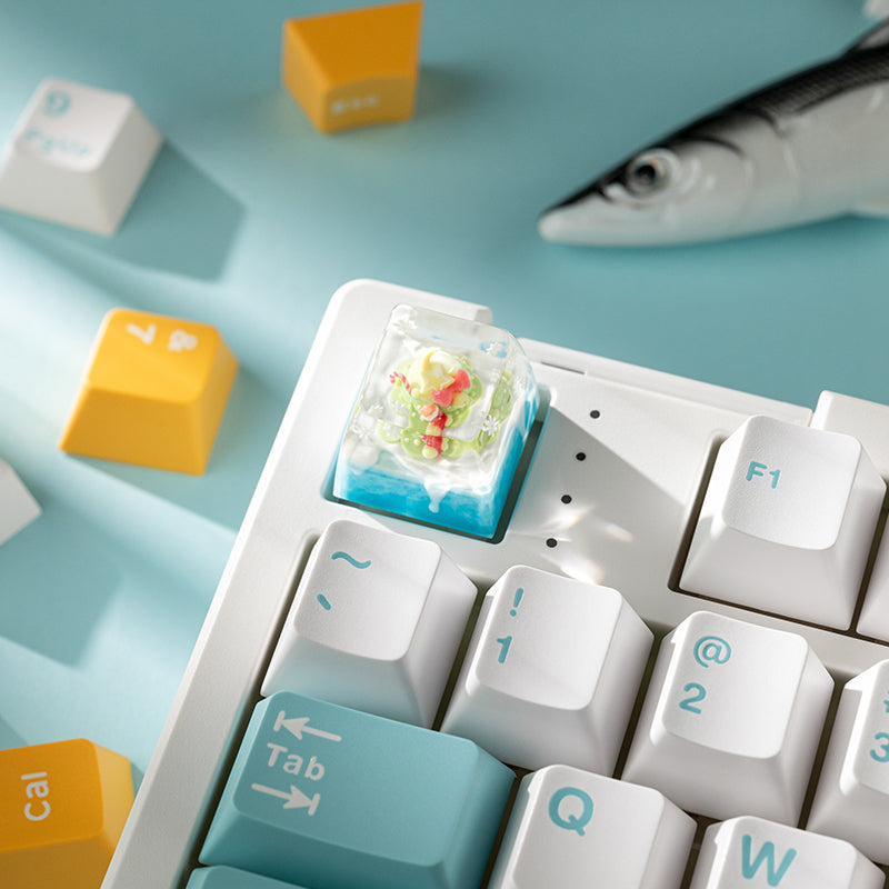 KEYMOJI Snow World Artisan Keycap for Cherry MX Switches Christmas Gift