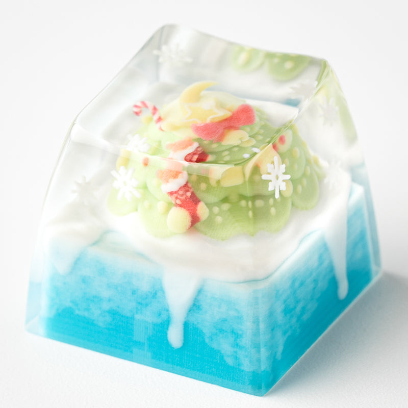 KEYMOJI Snow World Artisan Keycap for Cherry MX Switches Christmas Gift