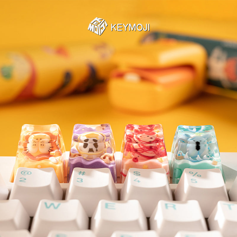 KEYMOJI Starry Candy Artisan Keycap for Cherry MX Switches Taro
