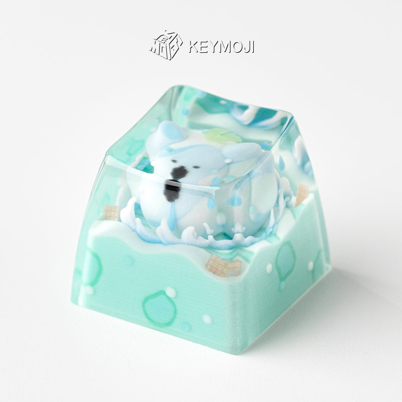 KEYMOJI Starry Candy Artisan Keycap for Cherry MX Switches Mint