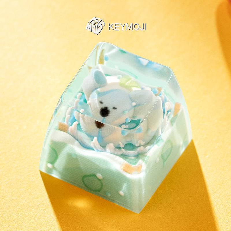KEYMOJI Starry Candy Artisan Keycap for Cherry MX Switches Mint