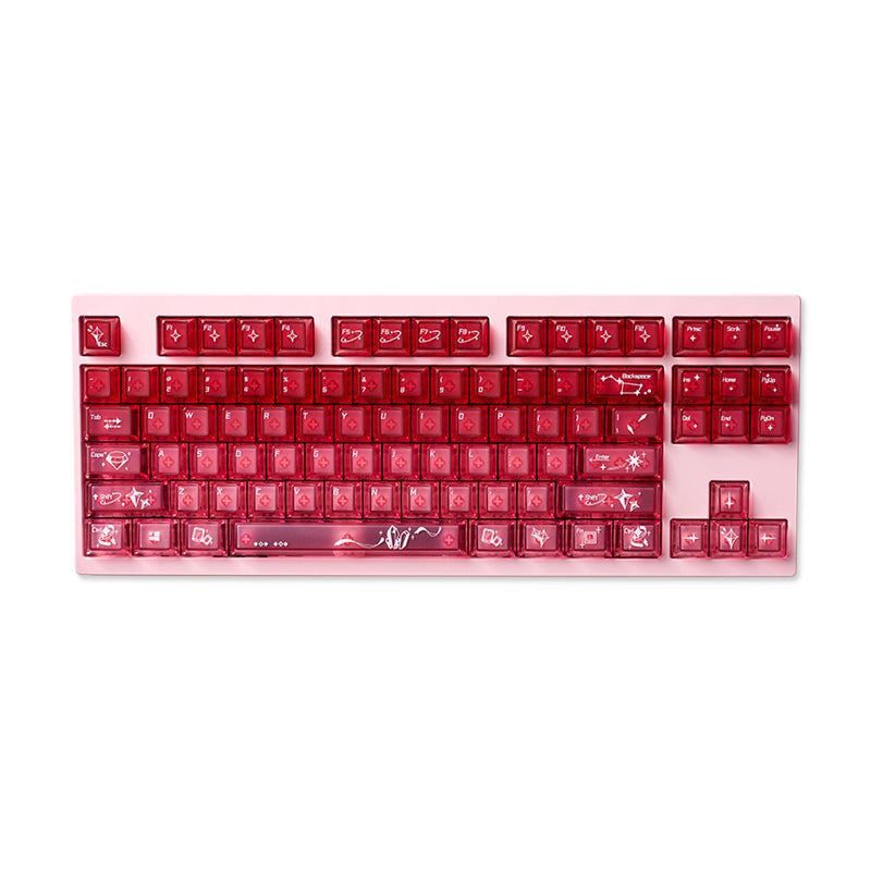 KEYMOJI Gem Series Cinnabar Clear Keycap Set