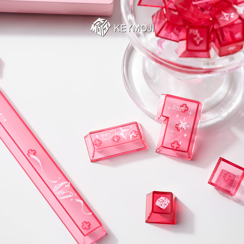 KEYMOJI Gem Series Cinnabar Clear Keycap Set