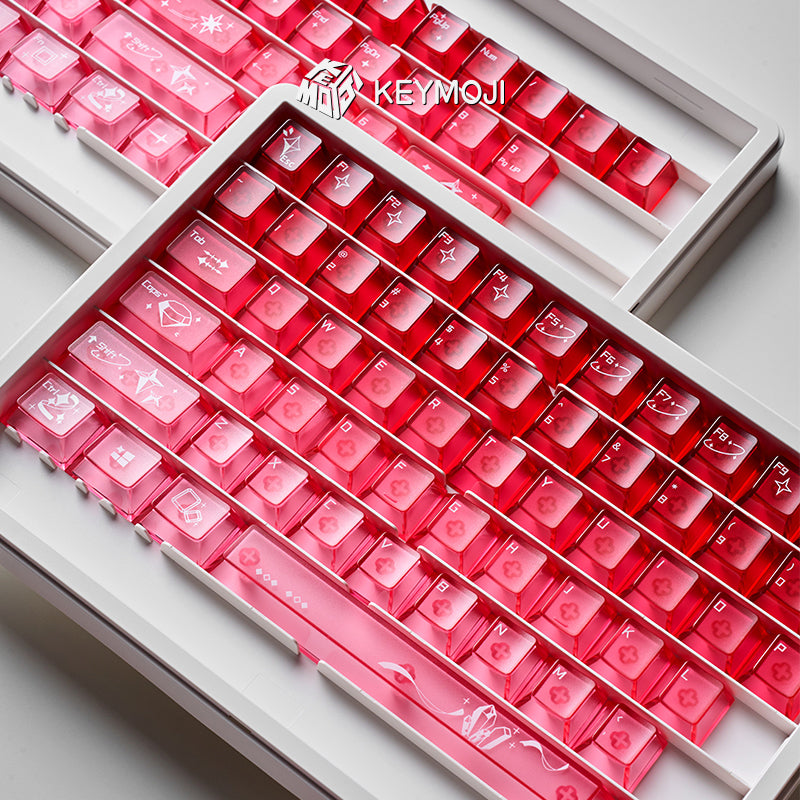 KEYMOJI Gem Series Cinnabar Clear Keycap Set