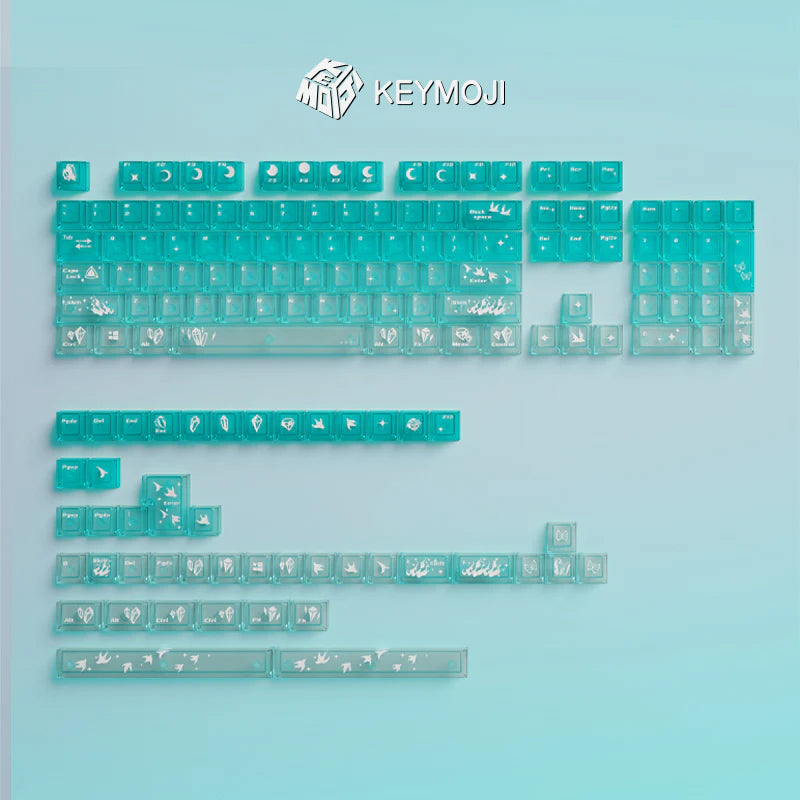 KEYMOJI(キーモジ) Gem Series Phosphophyllite クリアキーキャップ