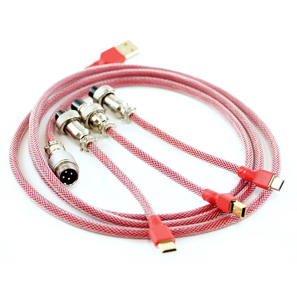 Kraken Keyboards Aviator Cable Red