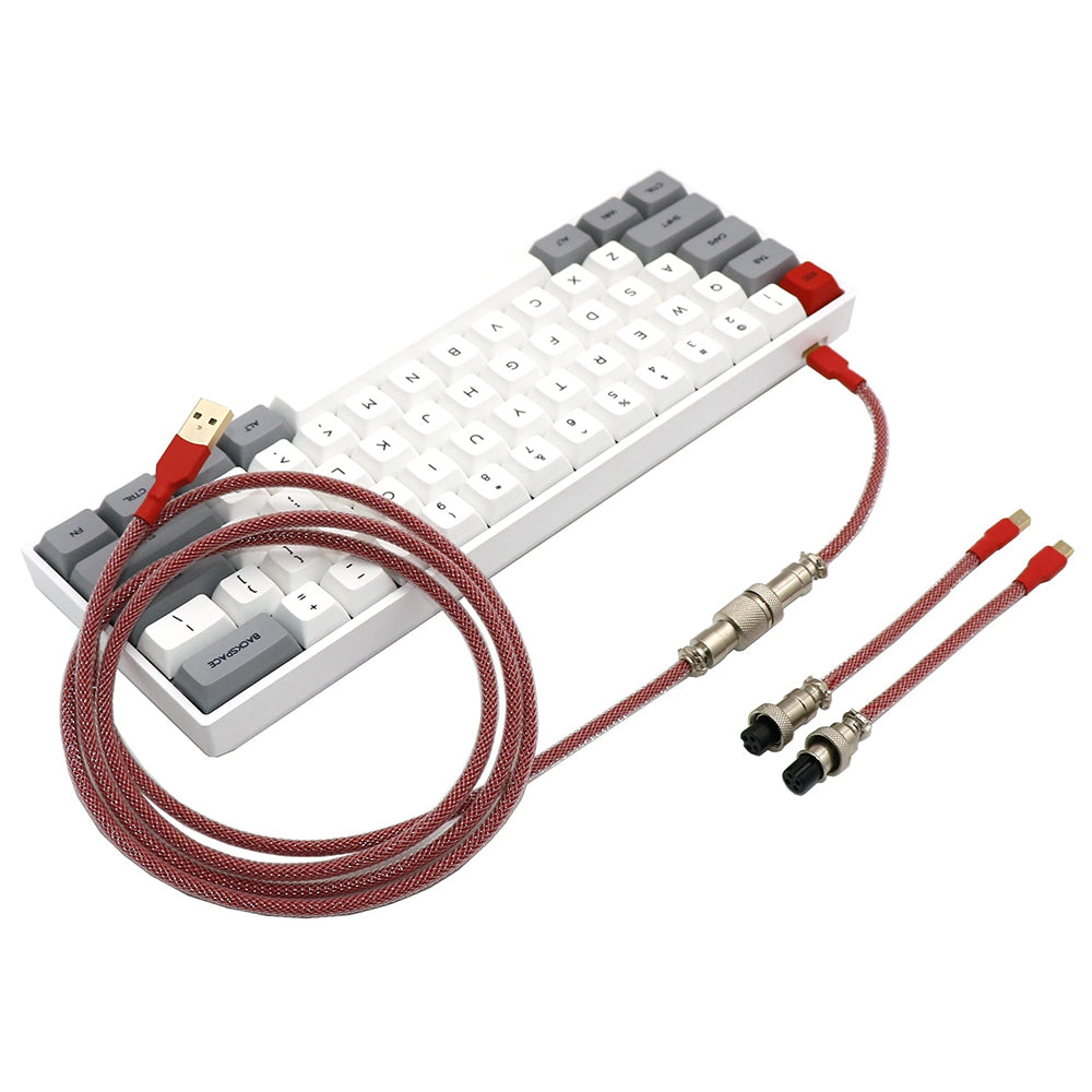 Kraken Keyboards Aviator Cable Red