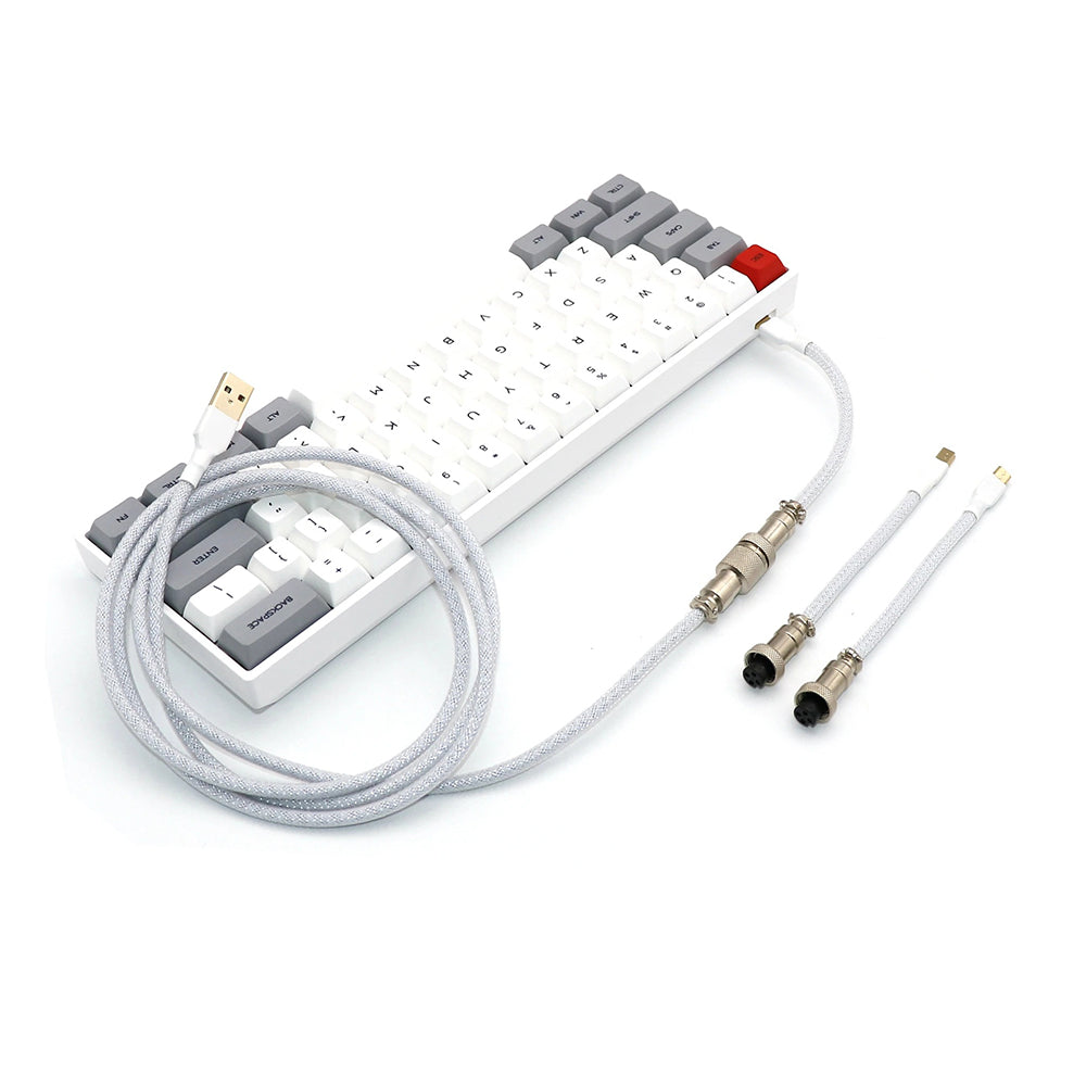 Kraken Keyboards Aviator Cable White